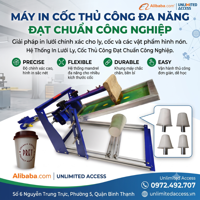 Máy in cốc thủ công