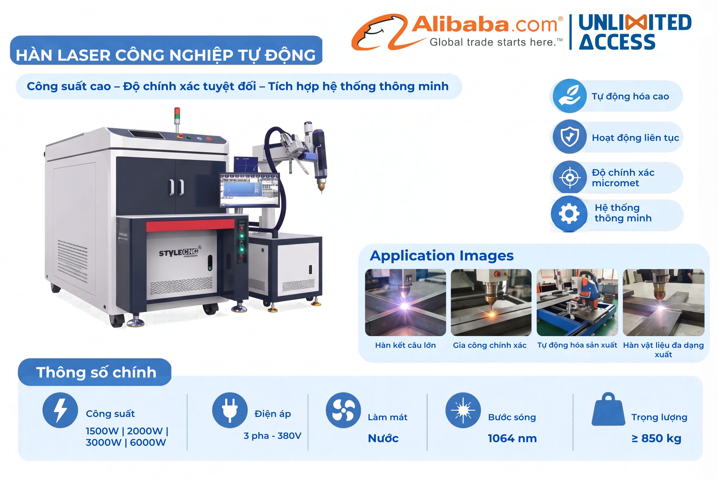 Máy hàn laser tự động LW3000A