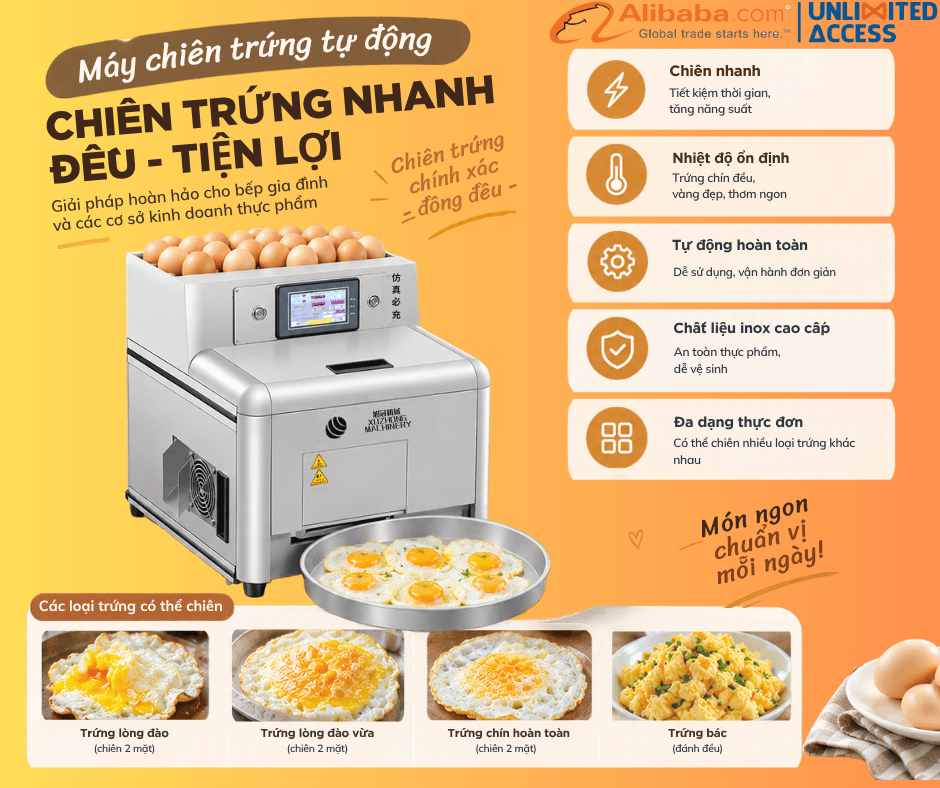 MÁY RÁN TRỨNG THÔNG MINH - Thiết Bị Chiên Trứng