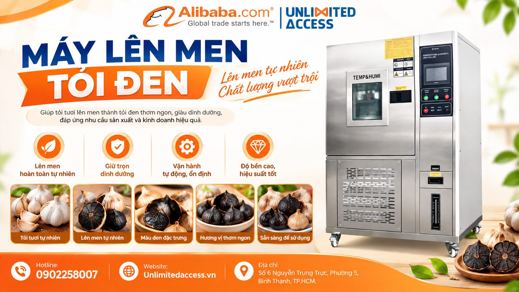 Máy lên men tỏi đen công nghiệp