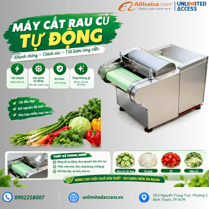 máy cắt rau củ tự động