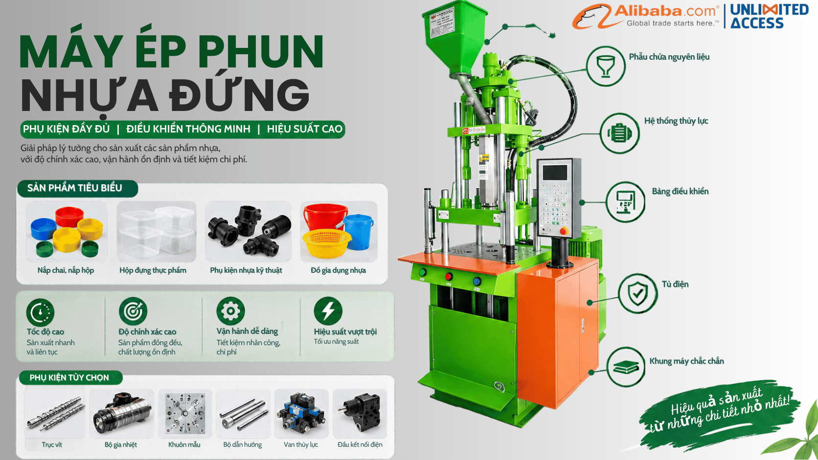 MÁY ÉP PHUN NHỰA ĐỨNG TỰ ĐỘNG