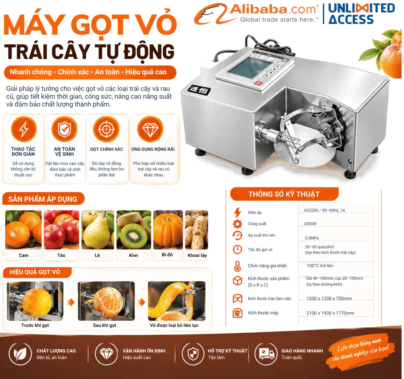 MÁY GỌT VỎ TRÁI CÂY TỰ ĐỘNG
